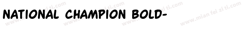 national champion bold字体转换
